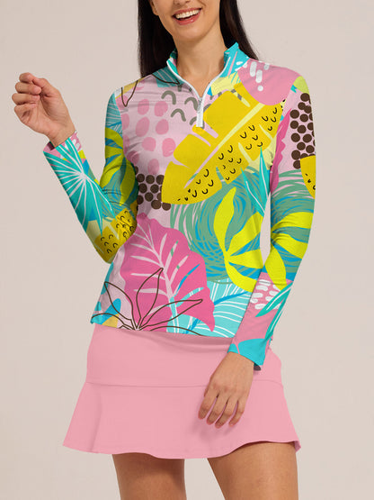 Angesagter Tropical-Pullover UPF50+