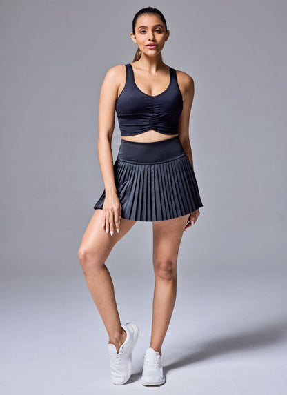 Chic Pleated Tank Top Abbigliamento Golf Donna