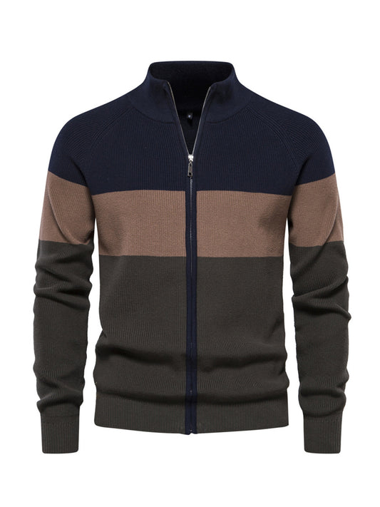 More Than Basic Men's Golf Knit Full Zip Cardigan