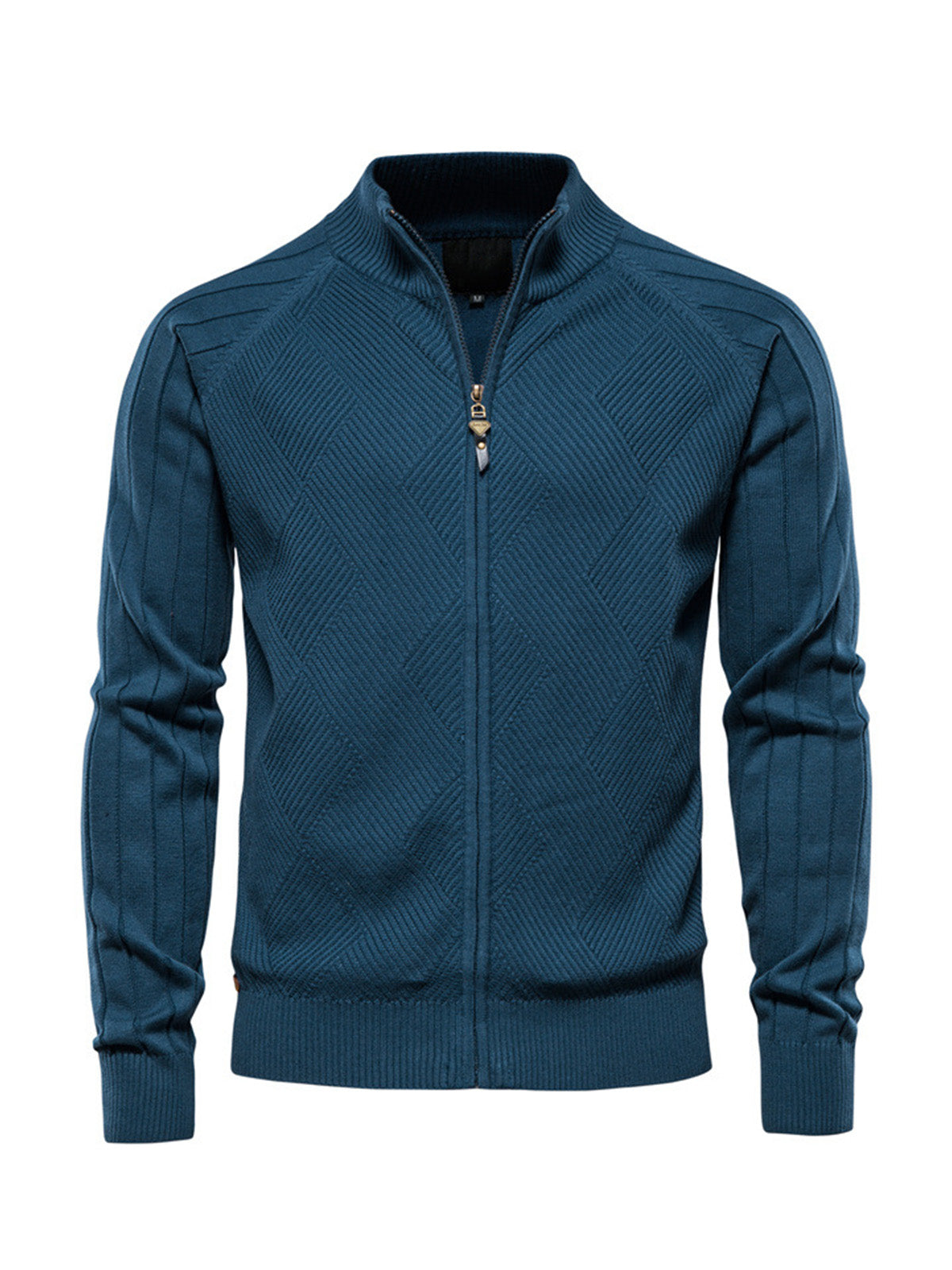 More Than Basic Men's Golf Knit Full Zip Cardigan