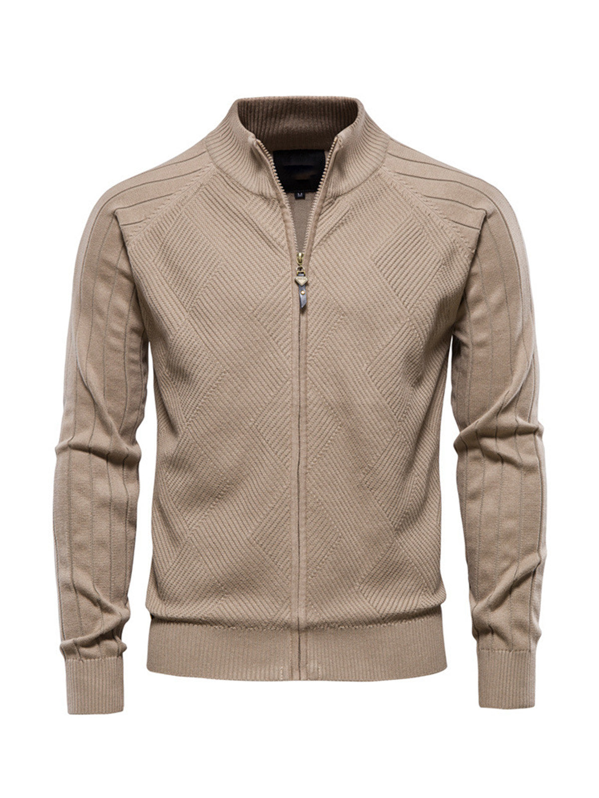 More Than Basic Men's Golf Knit Full Zip Cardigan