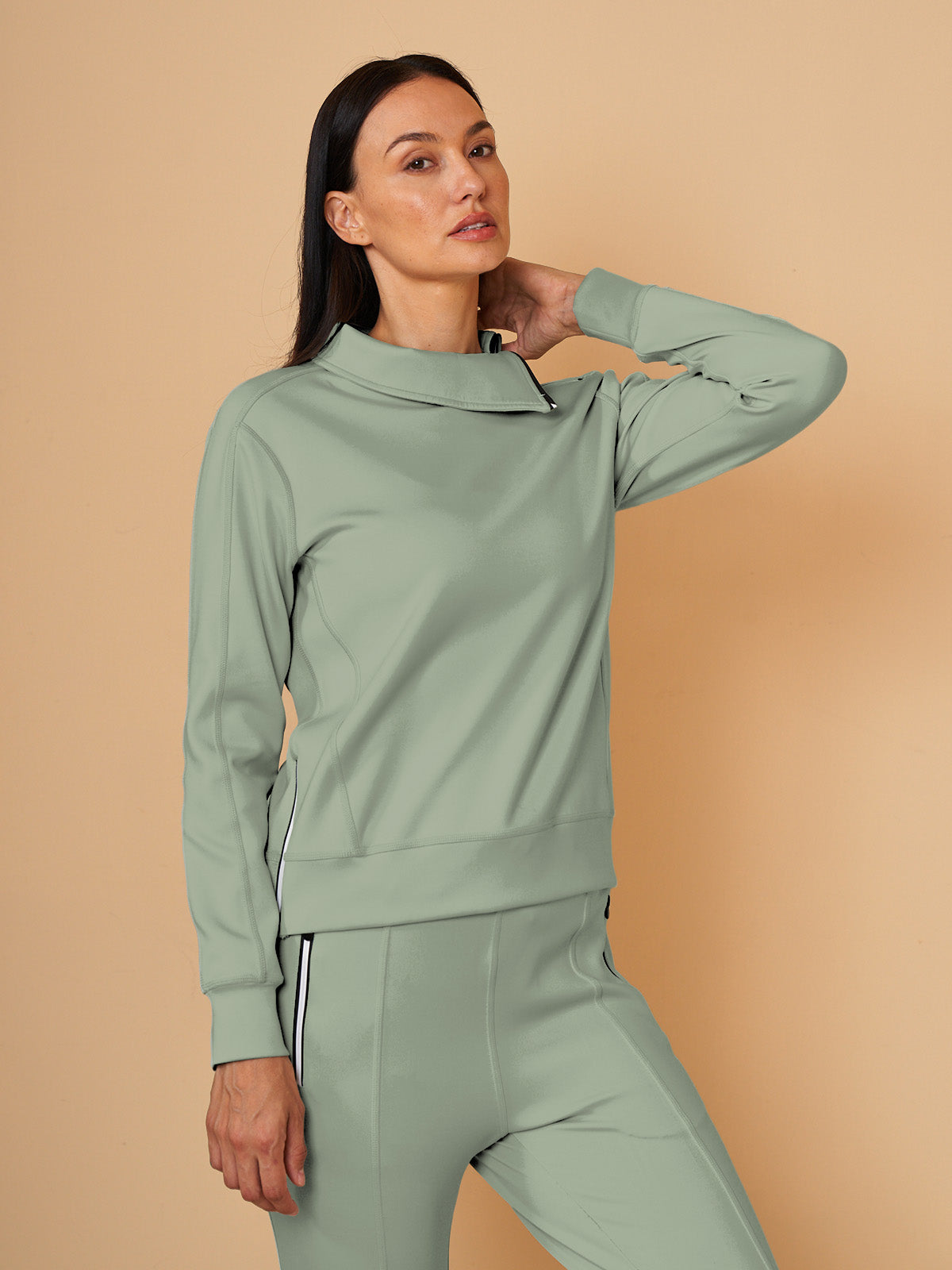 Chic Irregular Collar Sudadera Ropa Golf Mujer