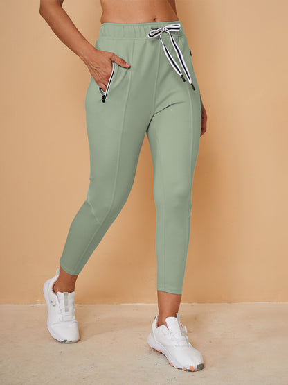 Chic Drawstring Capri Pantalon Jogging Femme Tenue Golf