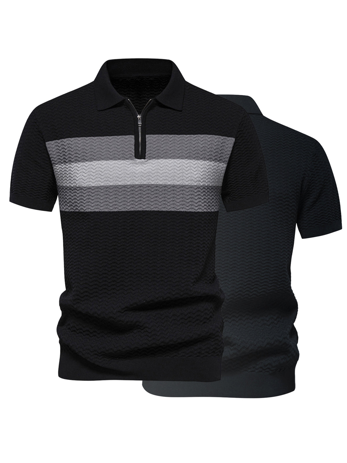 Chic Hombre Knit Polo Cremallera