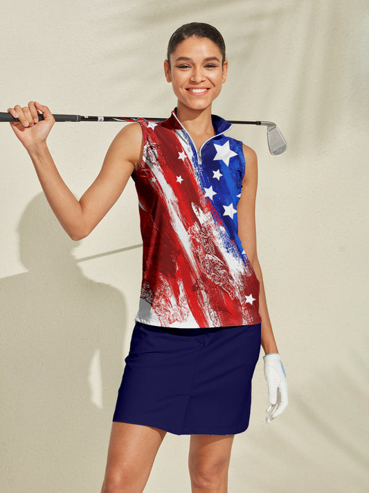 Hyper-prep USA 1776 Golf Shirt Quarterzip UPF50+