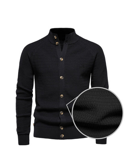  Herren Golf Strick Cardigan mit Knöpfen