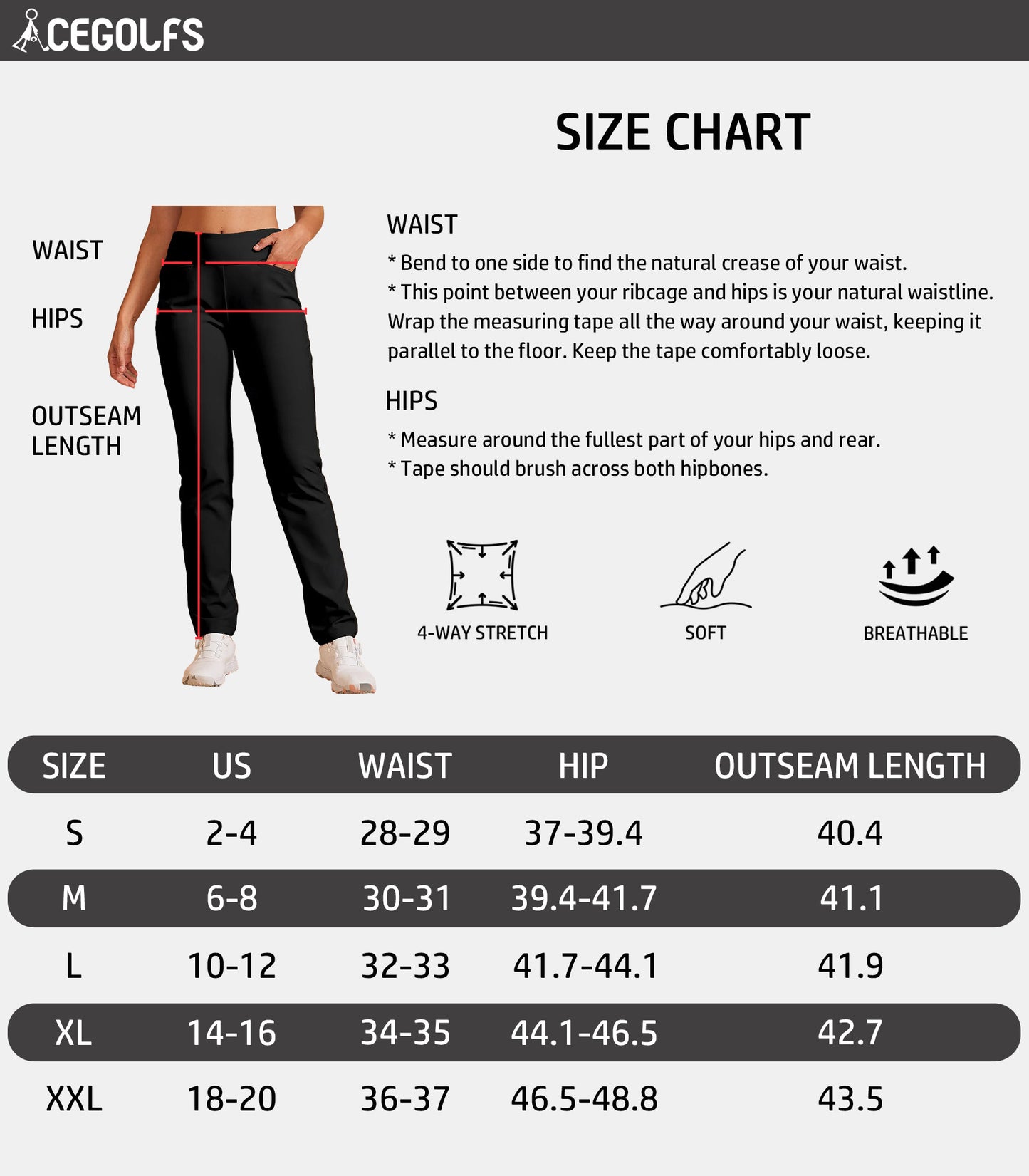 EAGLE 31 Inch Performance Stretch Pants