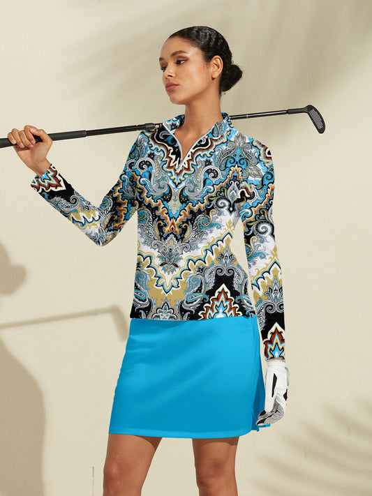 Pretty Feminine Golf Shirt Quarterzip UPF50+