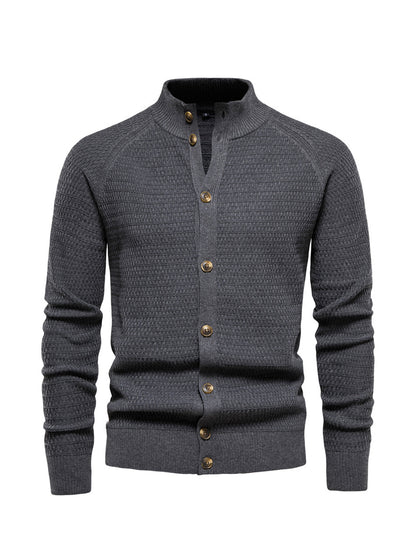  Herren Golf Strick Cardigan mit Knöpfen