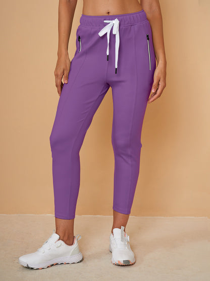 Chic Drawstring Capri Jogger Pantaloni Abbigliamento Golf Donna