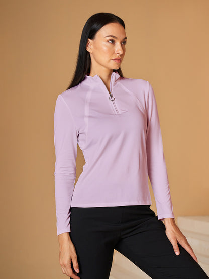 Polo de golf Basique Zip Femme UPF50+