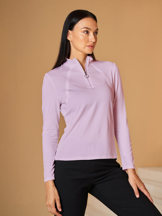 Basic Polo Cremallera Ropa Golf Mujer UPF50+