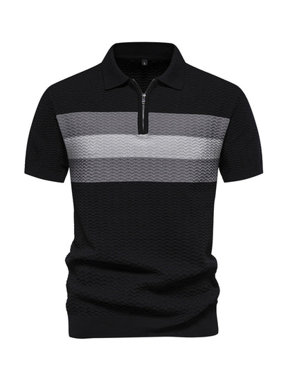 Herren Knit Zip Polo Top UPF50+ golfbekleidung