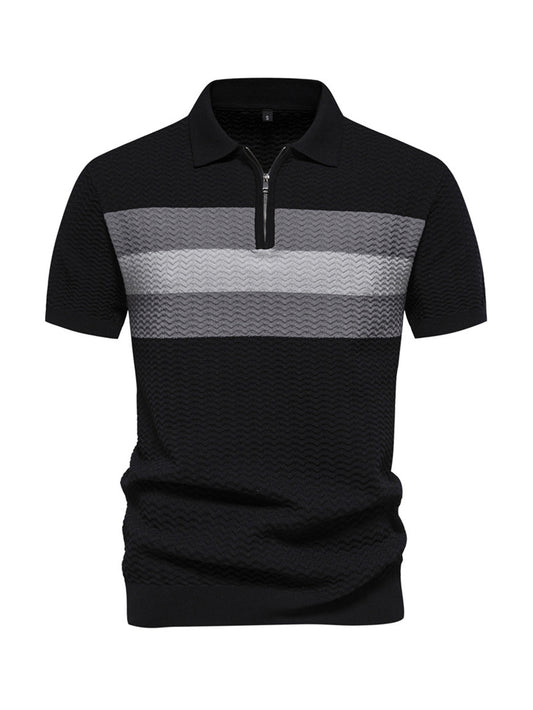 Chic Hombre Knit Polo Cremallera