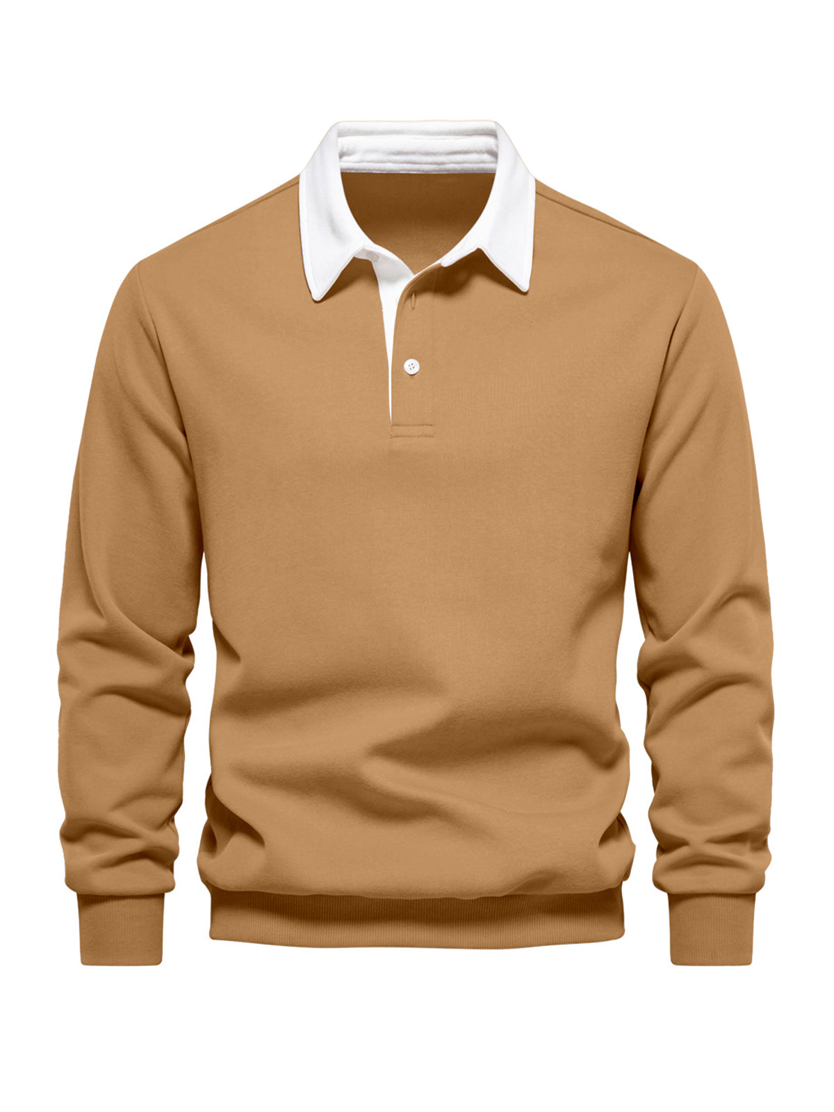 Sudadera con cuello y botones de golf para hombre