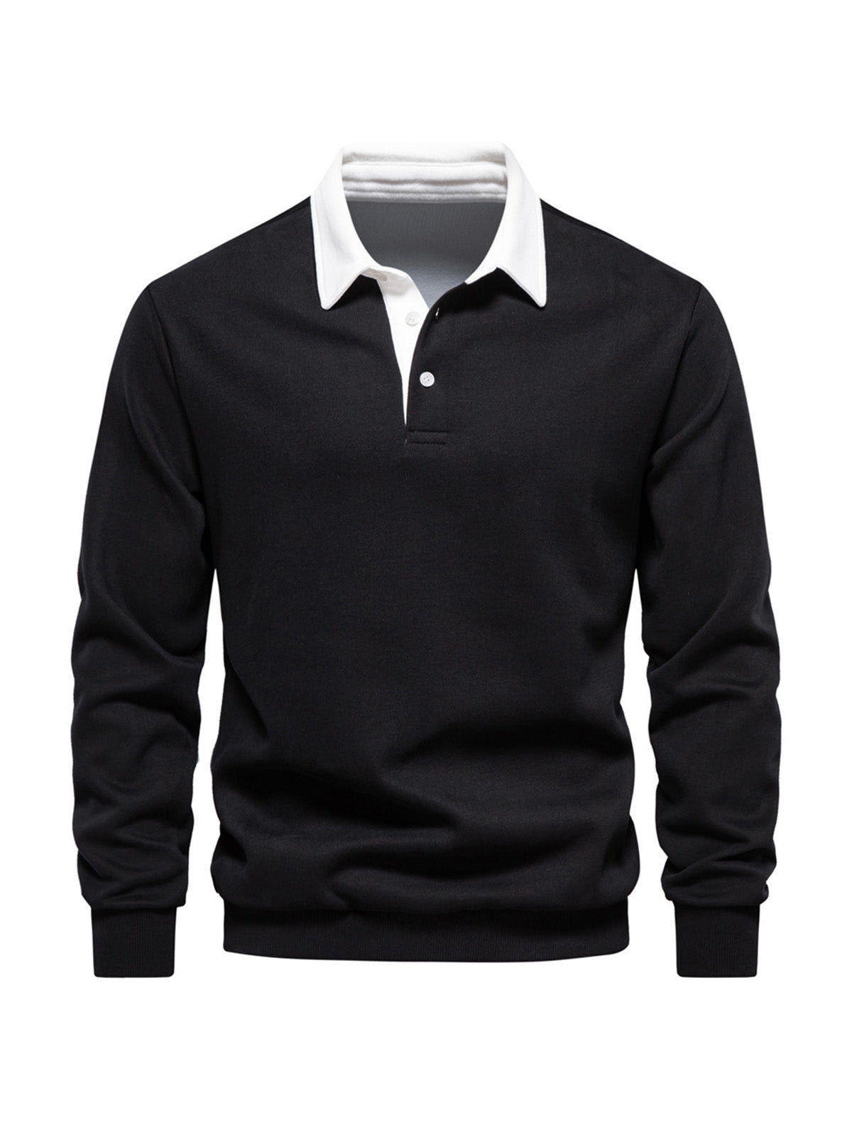 Herren Golf Sweatshirt mit Knopfleiste und Kragen