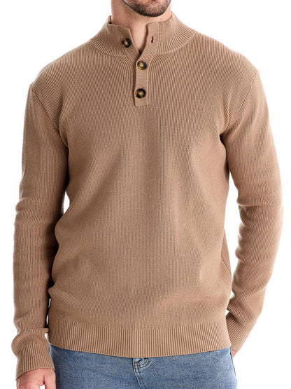 More Than Basic Men's Golf Button Sweater