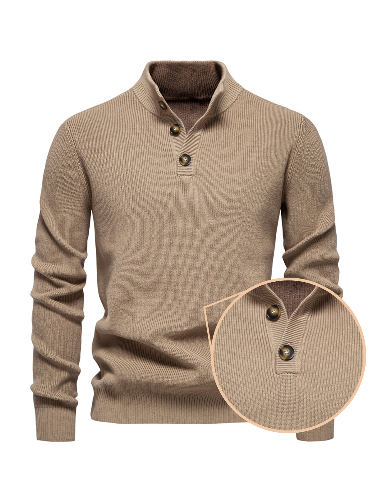 More Than Basic Men's Golf Button Sweater