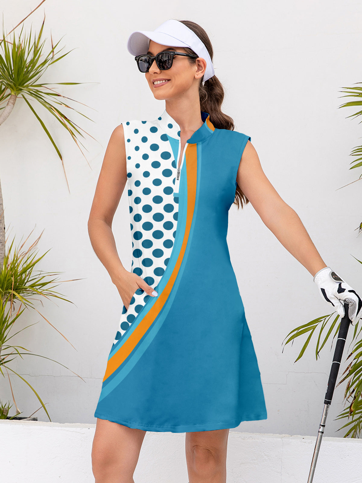 Nautical Vestido Ropa Golf Mujer UPF50+