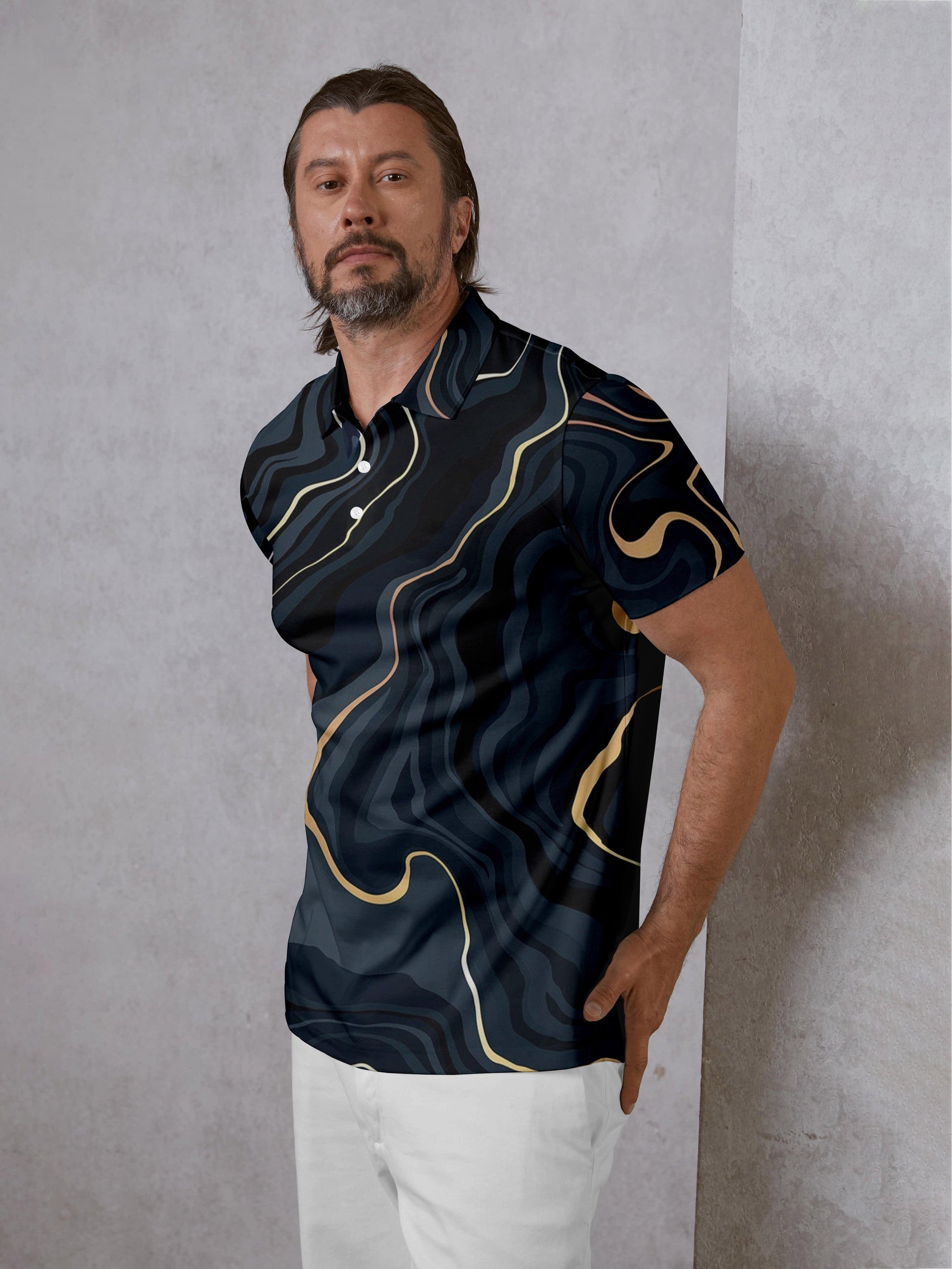 Inked Skins-Men's Polo Top UPF50+ - Acegolfs