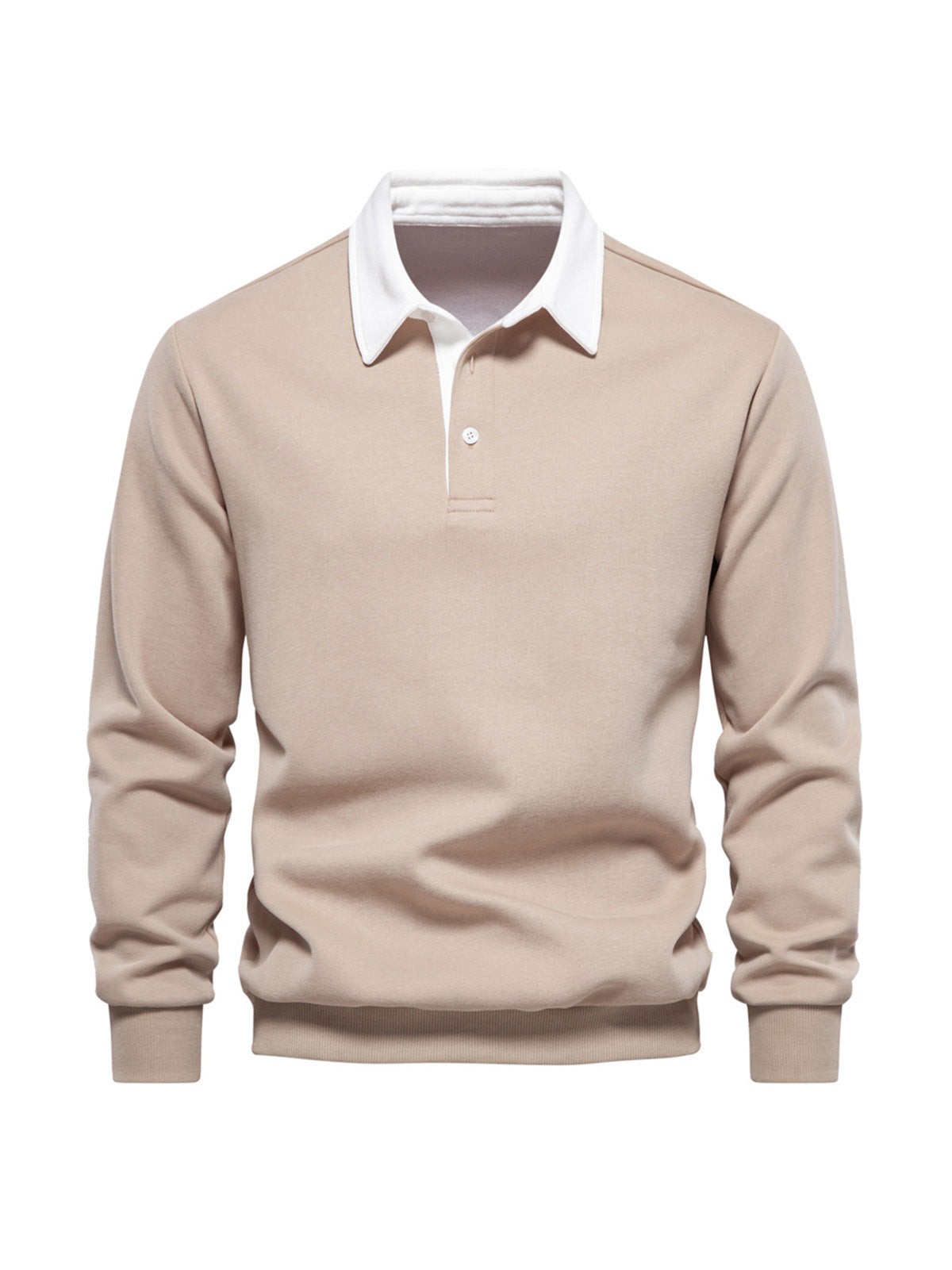 Herren Golf Sweatshirt mit Knopfleiste und Kragen