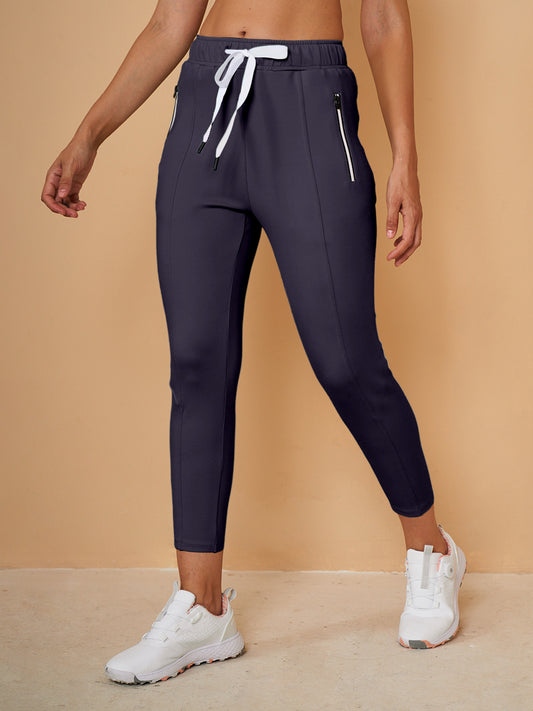 Chic Drawstring Capri Jogger Pantaloni Abbigliamento Golf Donna