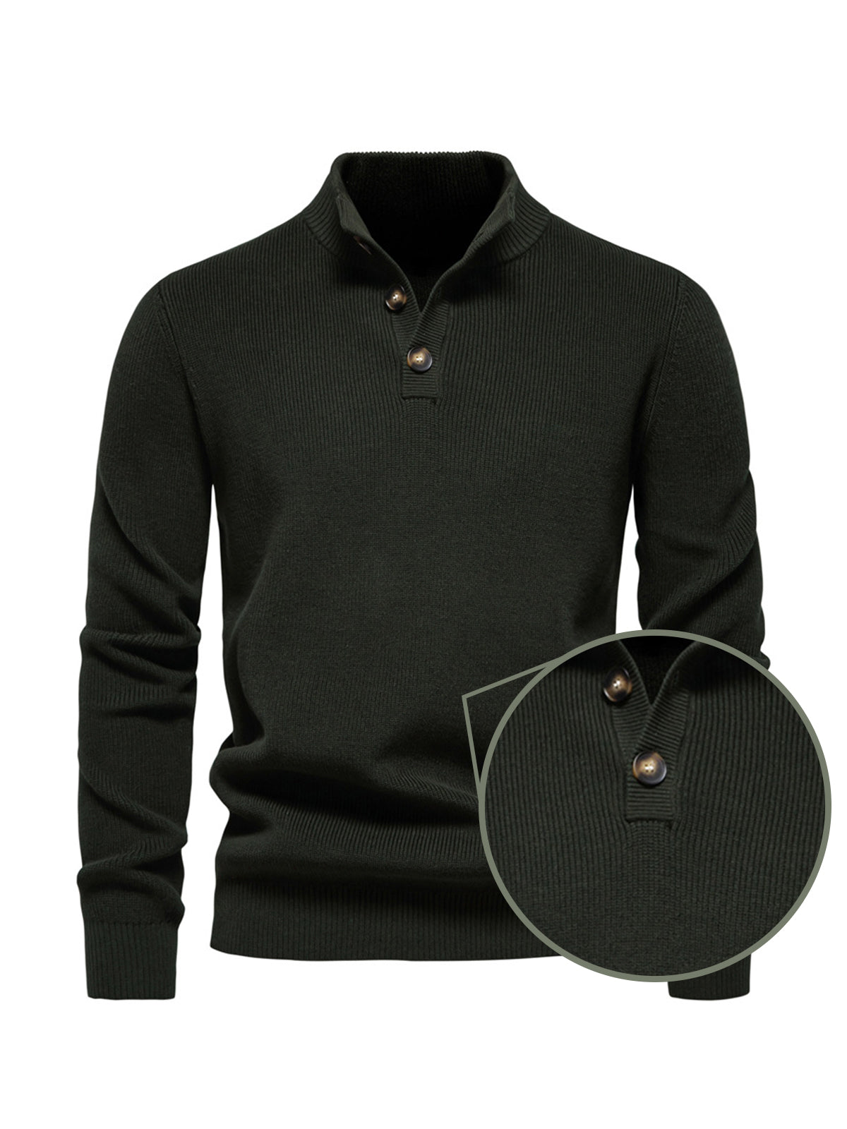 More Than Basic Men's Golf Button Sweater