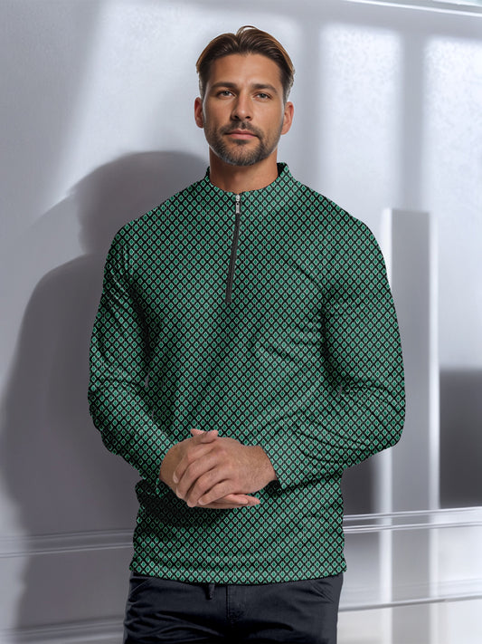 Golfshirt für Herren mit Viertelreißverschluss, LSF 50+