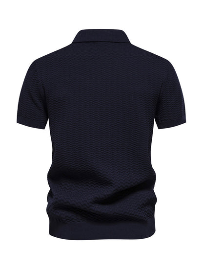 Herren Knit Zip Polo Top UPF50+ golfbekleidung