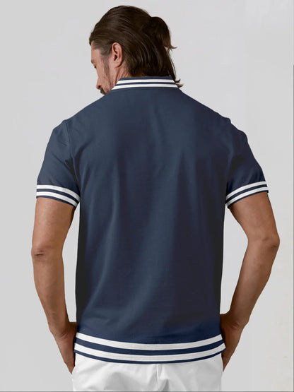 Playful Nautical Men's Polo Top UPF50+