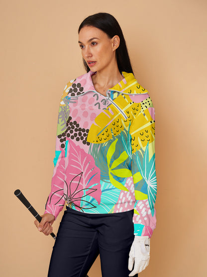 Aufgepepptes Tropical-Golf-Sweatshirt