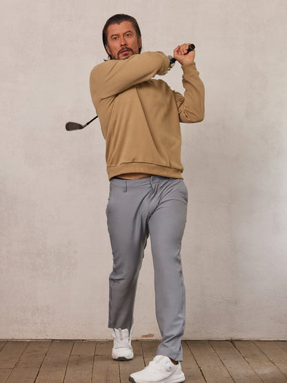 Herren Golf Sweatshirt mit Knopfleiste und Kragen