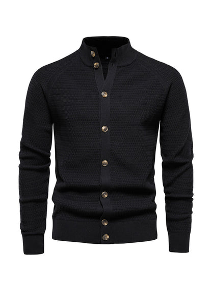  Herren Golf Strick Cardigan mit Knöpfen