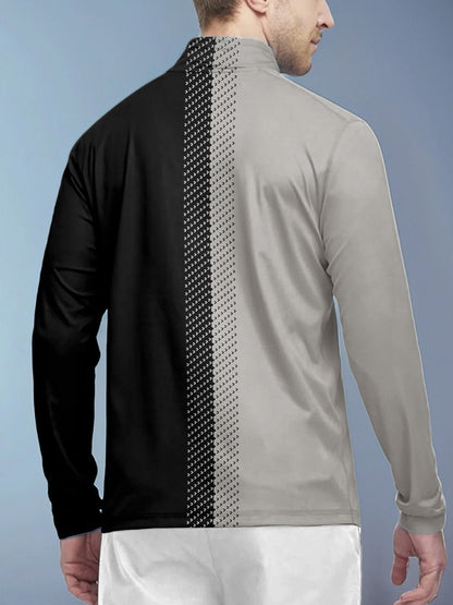 Camisa de golf para hombre con cremallera de un cuarto UPF50+