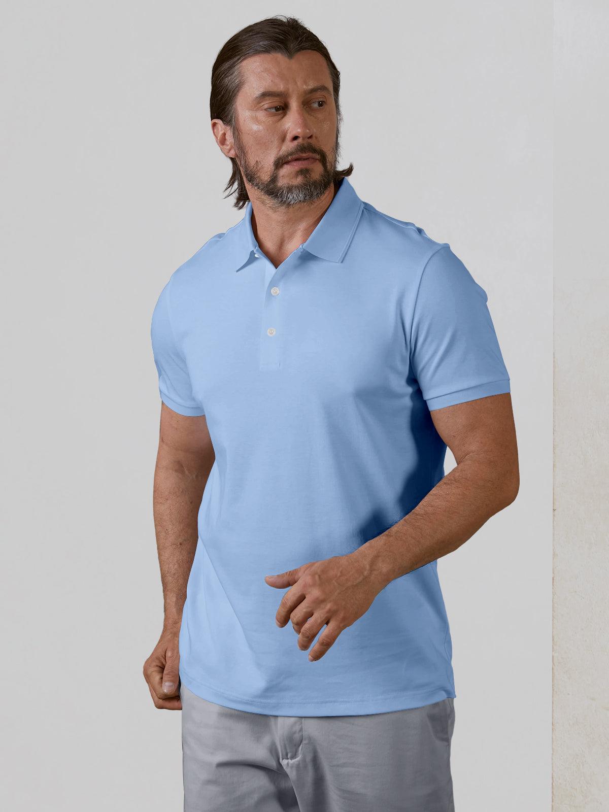 Chic Uomo Polo Protezione Solare Abbigliamento Golf