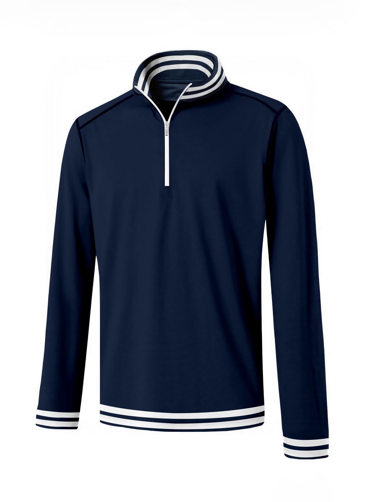 Playful Nautical Men's Golf Shirt Quarterzip UPF50+