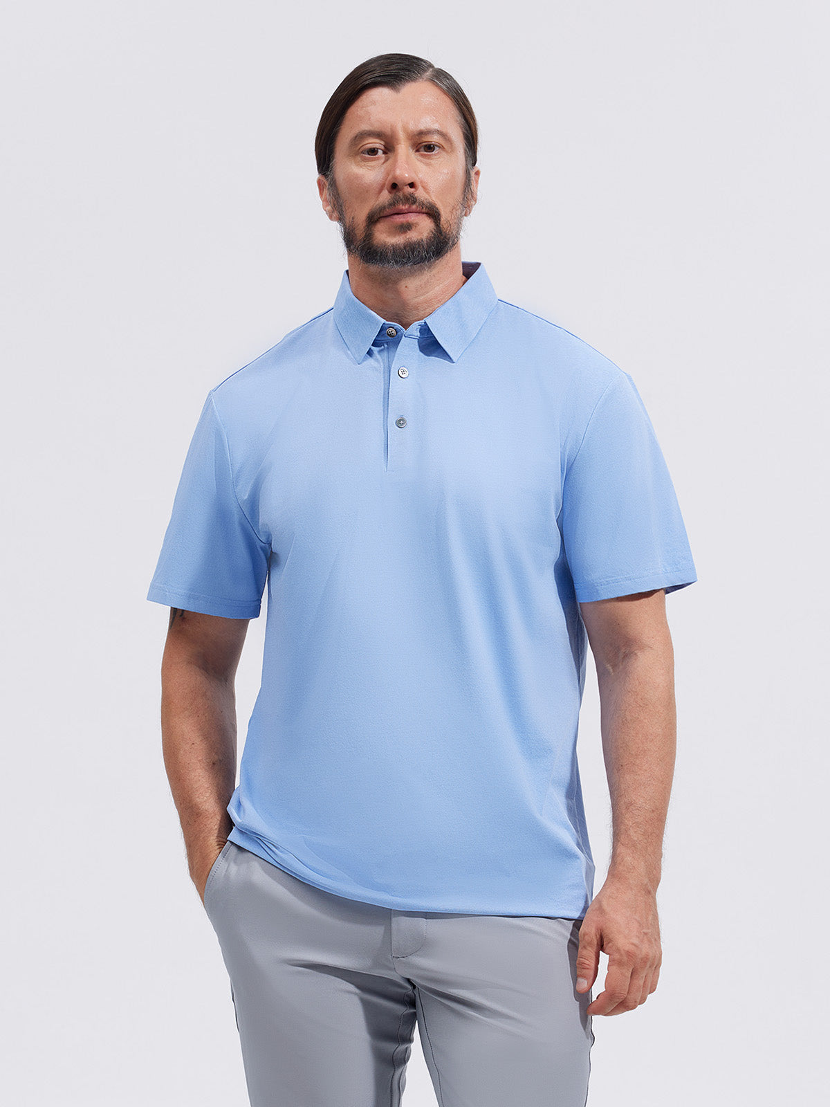 Chic Uomo Polo Protezione Solare Abbigliamento Golf