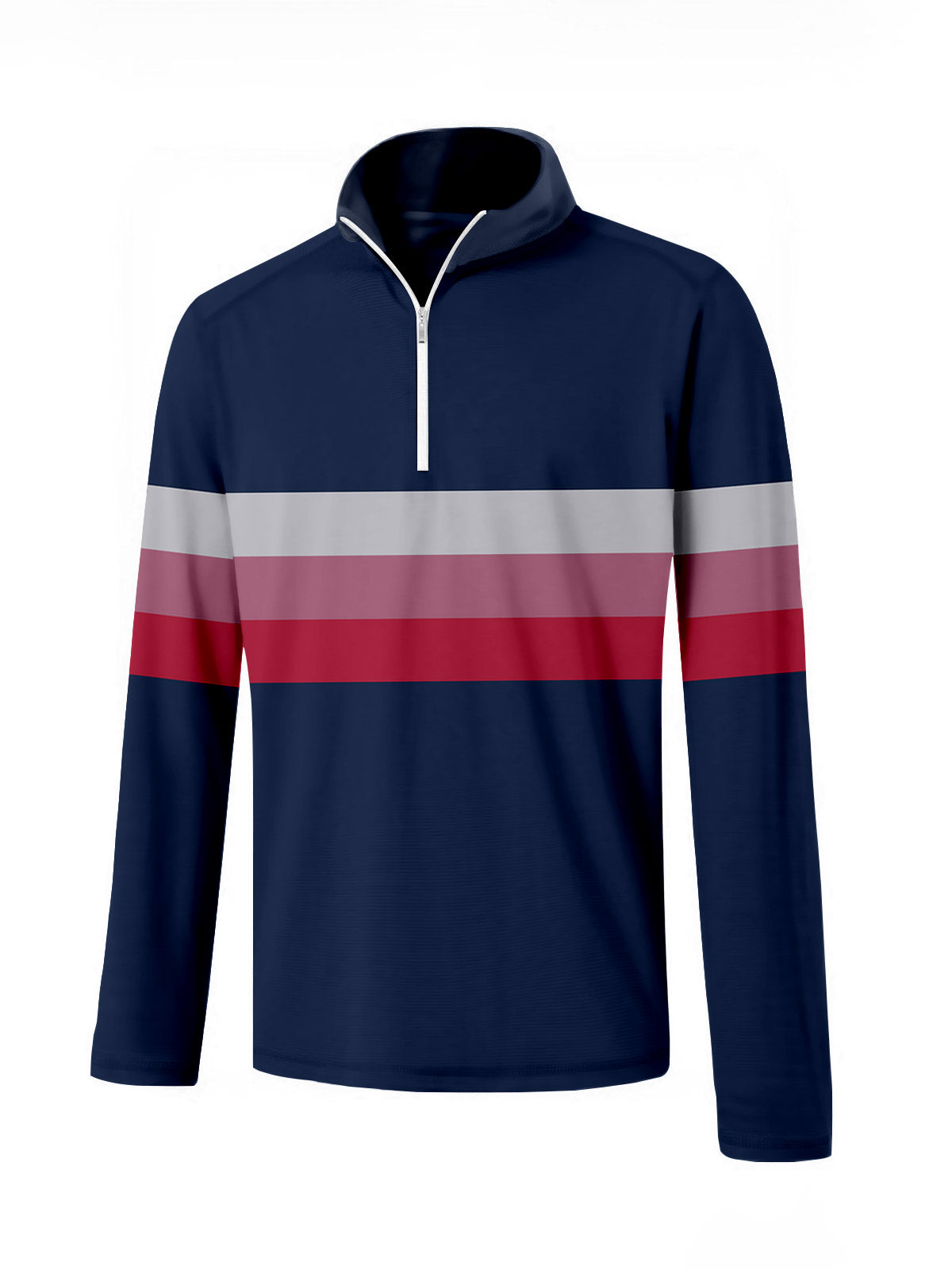 Playful Nautical Men's Golf Shirt Quarterzip UPF50+