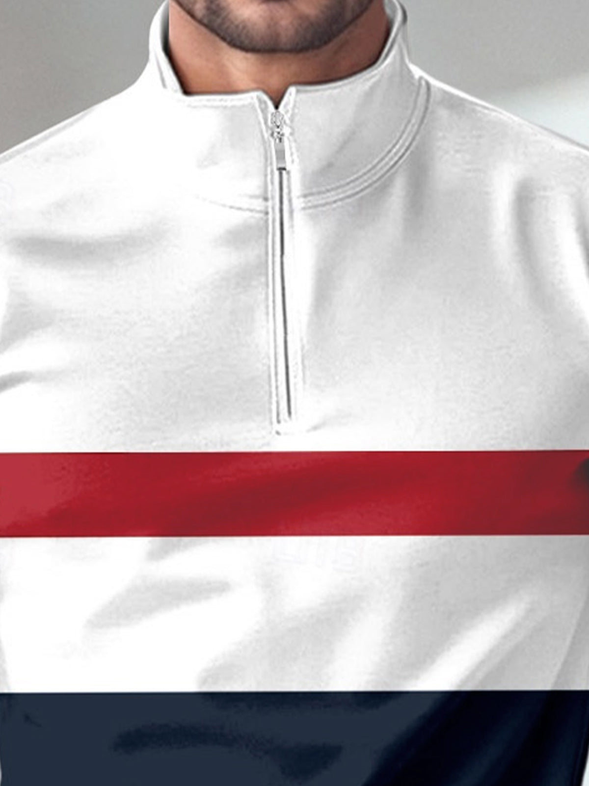 Golfshirt für Herren mit Viertelreißverschluss, LSF 50+