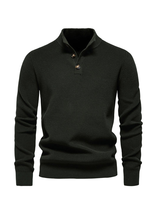 More Than Basic Men's Golf Button Sweater