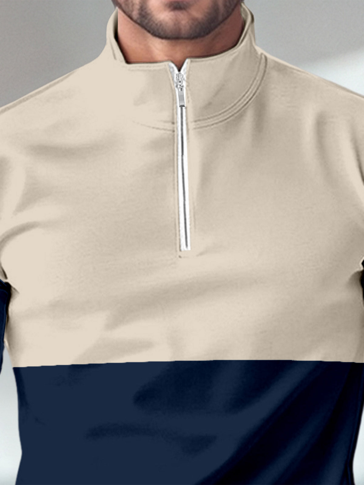 Golfshirt für Herren mit Viertelreißverschluss, LSF 50+