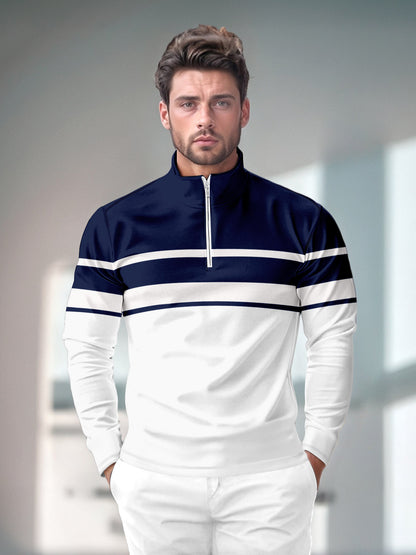 Polo de golf pour homme avec fermeture éclair 1/4 UPF50+