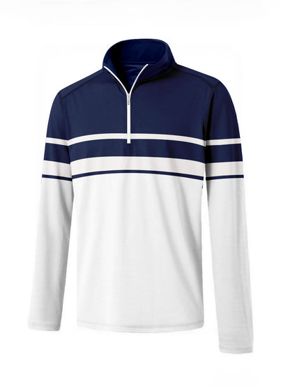 Polo de golf pour homme avec fermeture éclair 1/4 UPF50+