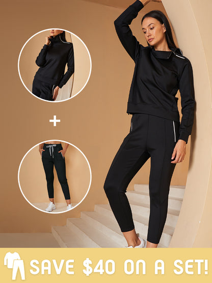 Chic Drawstring Capri Pantalon Jogger Ropa Golf Mujer