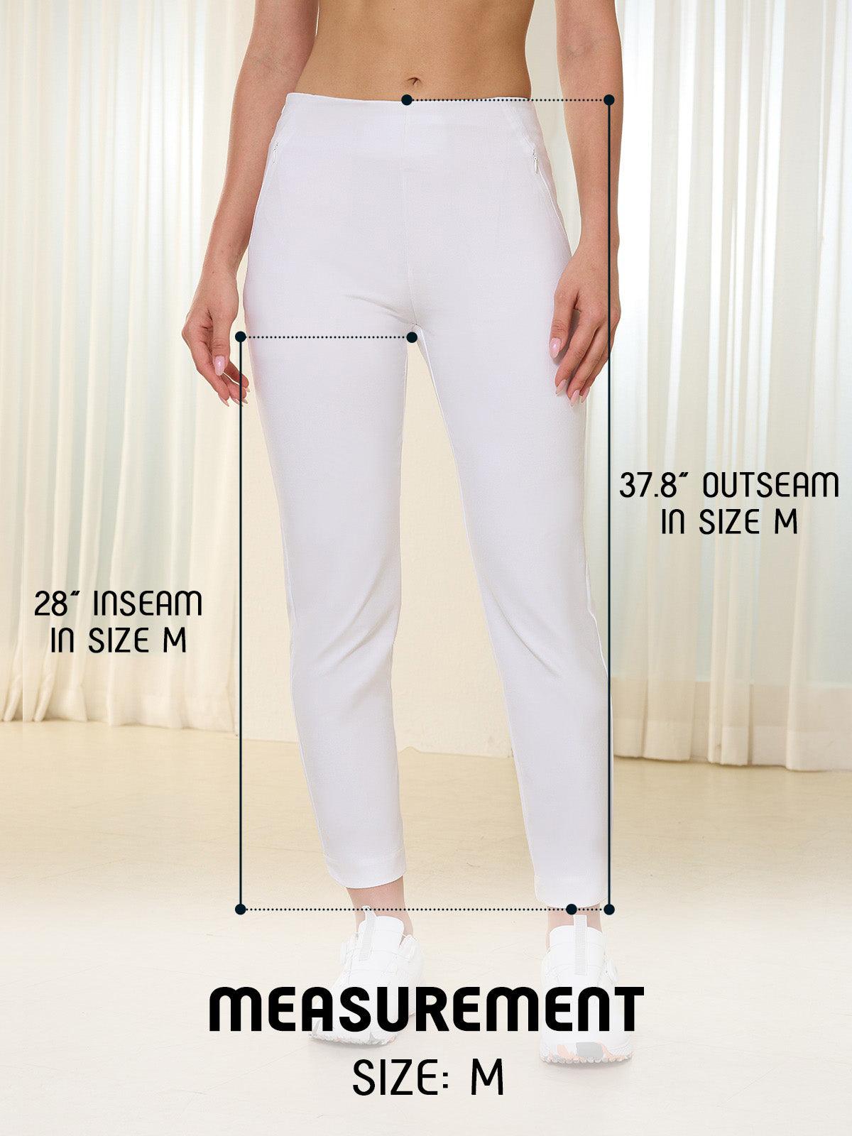 GLAMOUR 28 Inch Slim-Fit Stretch Ankle Pants UPF50+