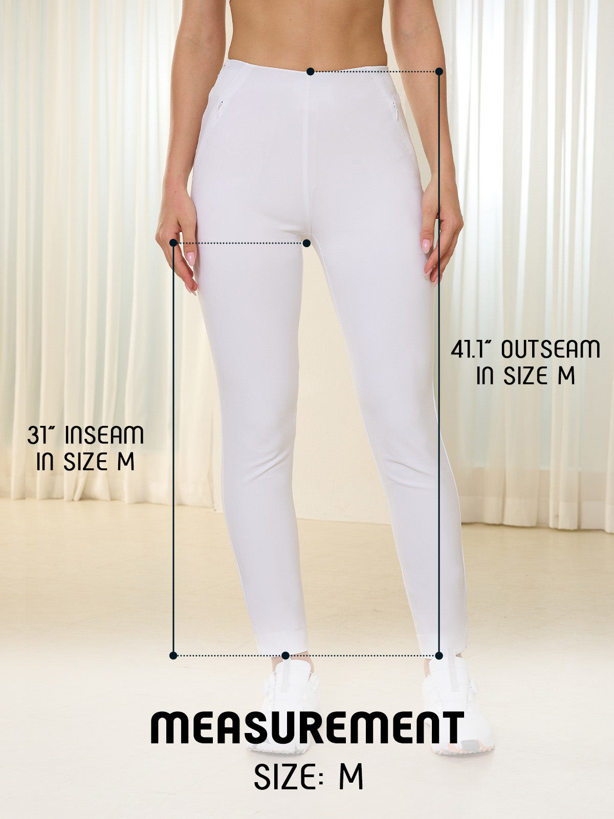 GLAMOUR 31 Inch Slim-Fit Stretch Pants UPF50+