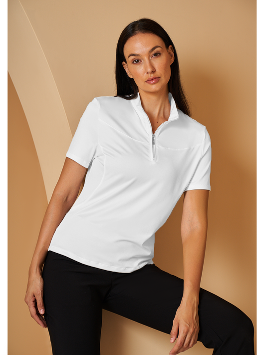 Basic Polo Cremallera Ropa Golf Mujer UPF50+