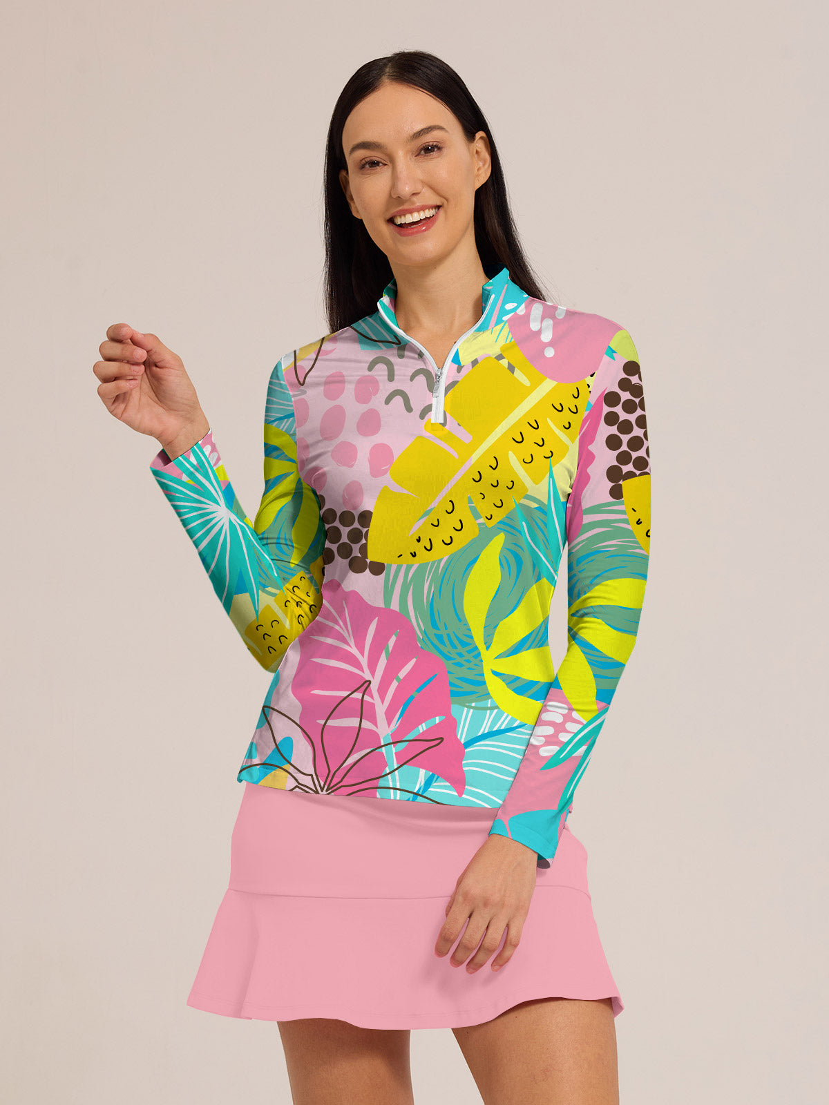 Angesagter Tropical-Pullover UPF50+