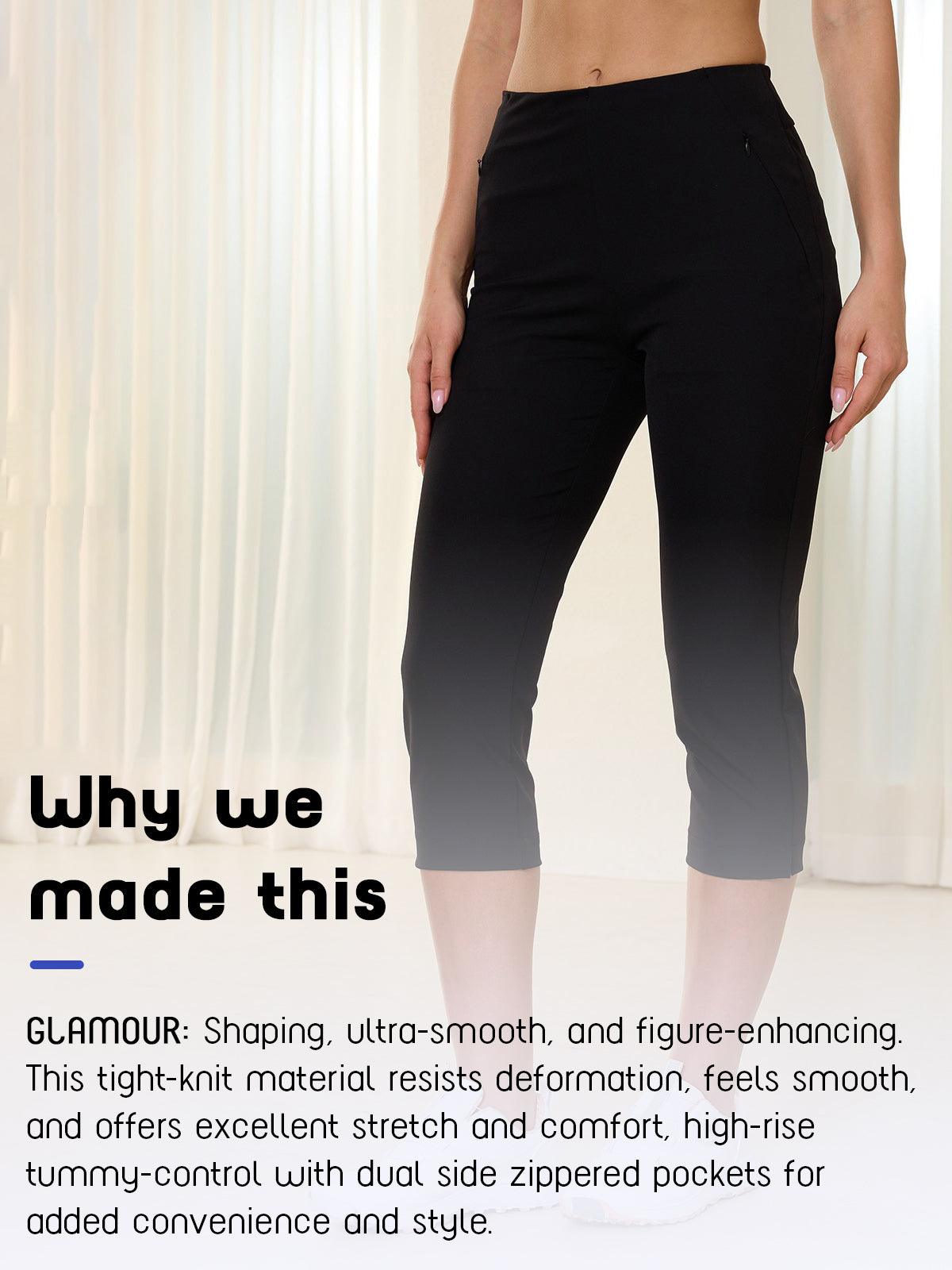 GLAMOUR 22 Inch Slim-Fit Stretch Capri Pants UPF50+