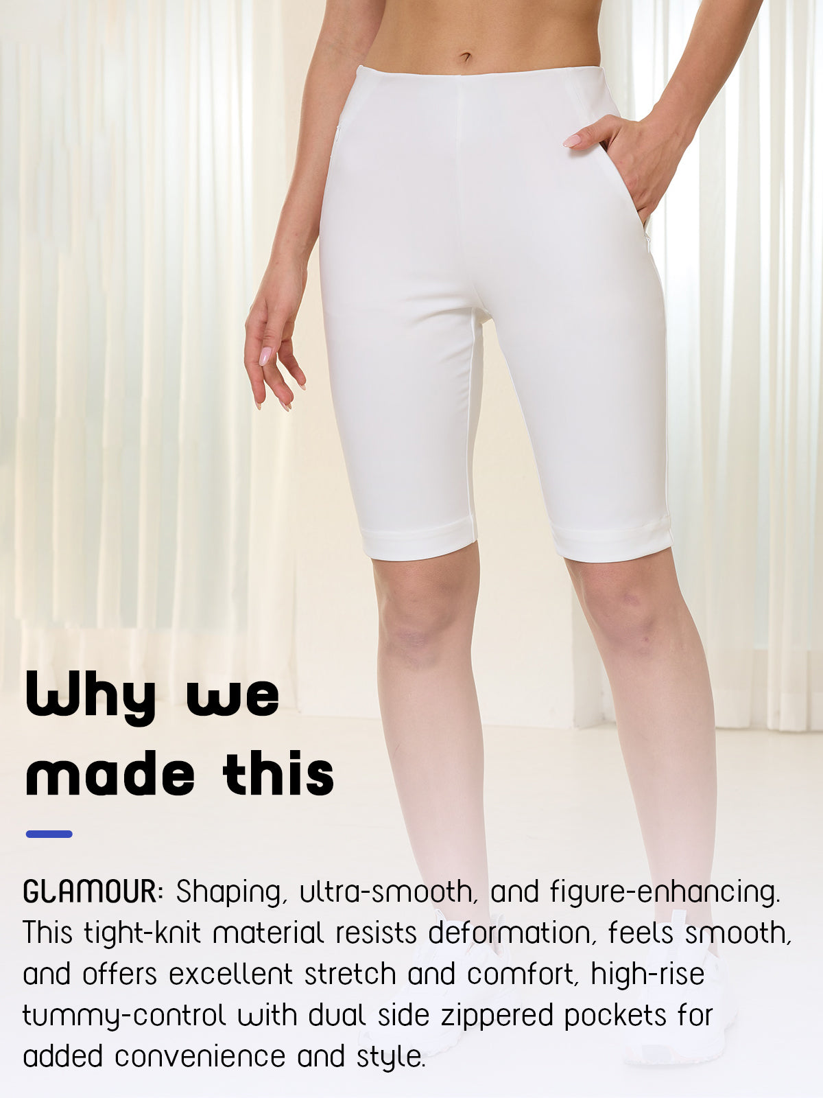 GLAMOUR 22,5 Zoll Slim Fit Stretch Shorts UPF50+